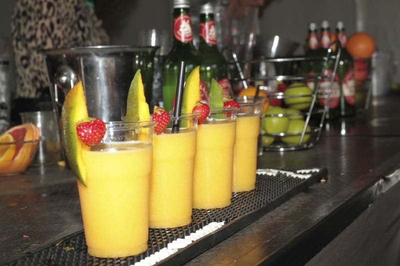 Een heerlijk zomerse appelsap cocktail.